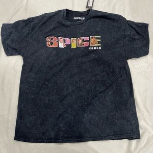 Boohoo Plus Acid Wash Spice Girls Charcoal Tshirt (US size 22/UK size 26)